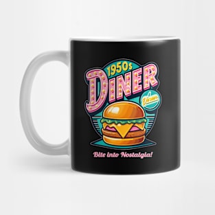 Retro 1950s Diner Cheeseburger Delight - Grilled Cheese Mug